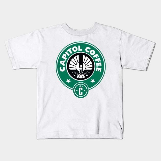 Capitol Coffee Kids T-Shirt by asirensong